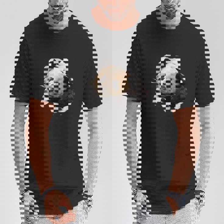 パンダ 面白いtシャツ メンズ 動物 グッズ おもしろ 面白い 服 ネタ 動物 珍獣 熊猫 Tシャツ 面白い贈り物