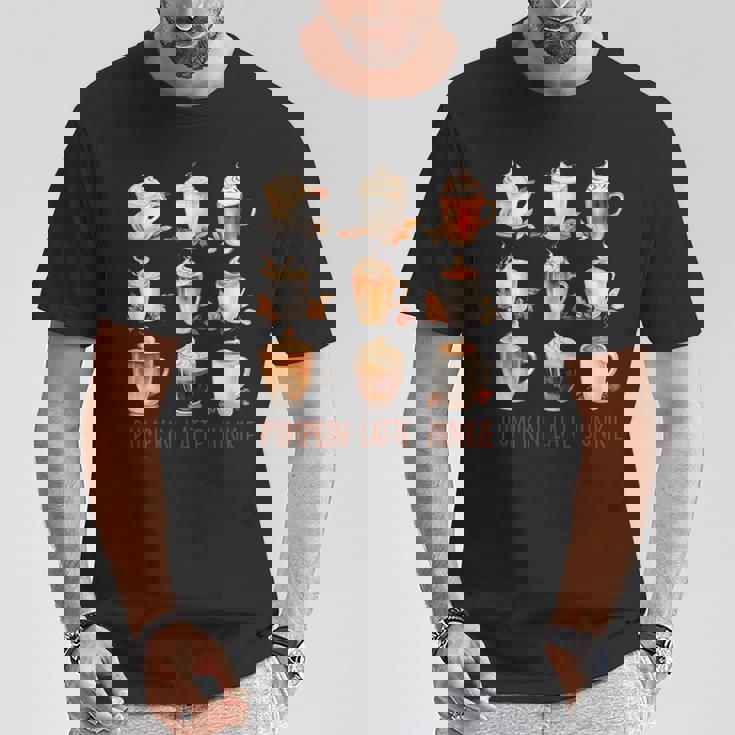 パンプキンラテ ジャンキー 秋 バイブ 秋 感謝祭 Tシャツ 面白い贈り物