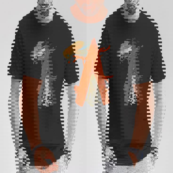 ヒエロニムス ボッシュ 鳥と木 地上の喜びの庭 Tシャツ 面白い贈り物