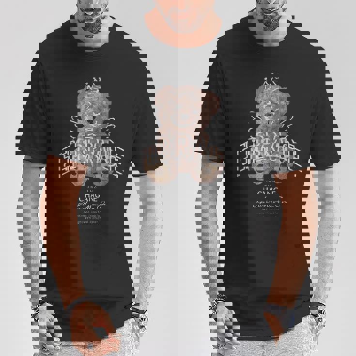 ヒップホップ Y2k Hip Hop ヒップスター ビンテージ エッジー レトロ アーバン ストリートウェア テディ Tシャツ 面白い贈り物