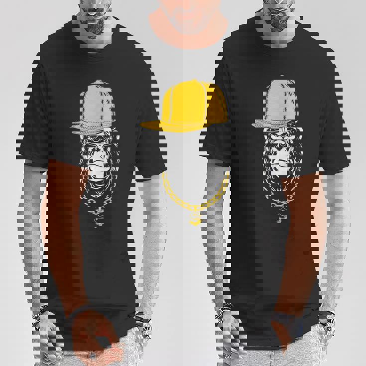 ヒップホップ ゴリラ ラッパー Tシャツ 面白い贈り物