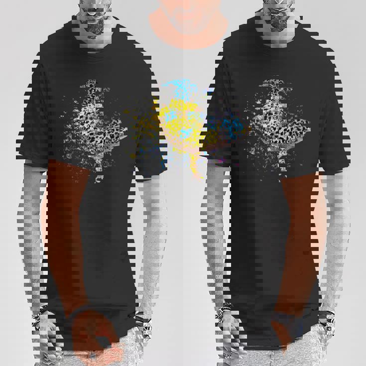 ヒョウモントカゲモドキ 水彩画 爬虫類飼育員 ヤモリ 扇子 Tシャツ 面白い贈り物