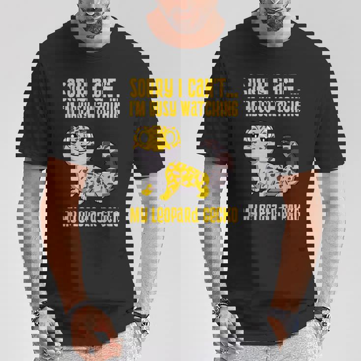 ヒョウモントカゲモドキについて考える かわいいトカゲ Tシャツ 面白い贈り物