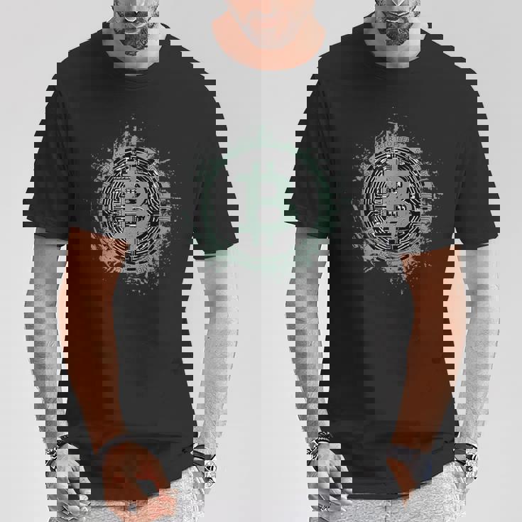 ビットコイン Btcシンボル 暗号とビットコイン Tシャツ 面白い贈り物
