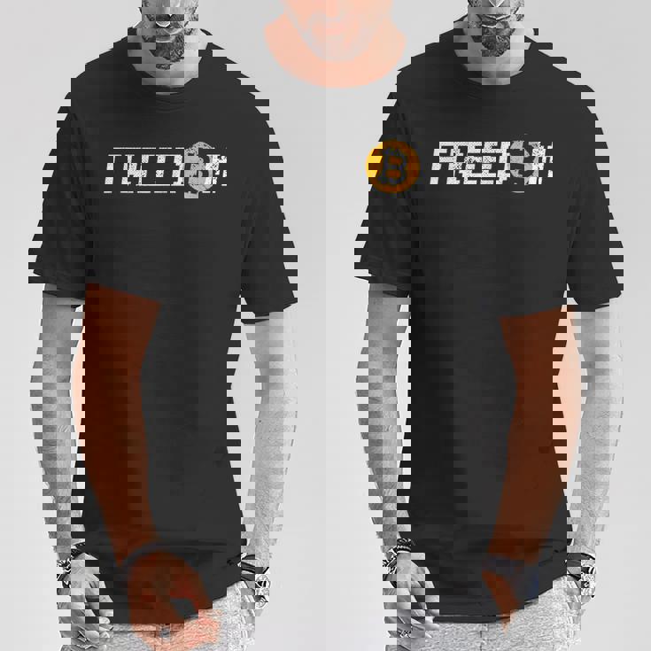 ビットコイン フリーダム 暗号通貨 Btc フリーダム ミリオネア リッチ Tシャツ 面白い贈り物