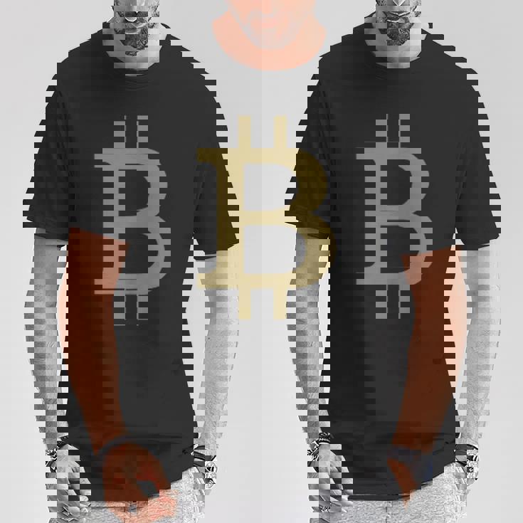 ビットコインシンボル ポケットデザイン ミニマリスト Tシャツ 面白い贈り物
