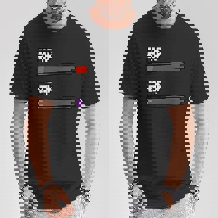 ビデオゲームのようなhp&Mpゲージ。 Tシャツ 面白い贈り物