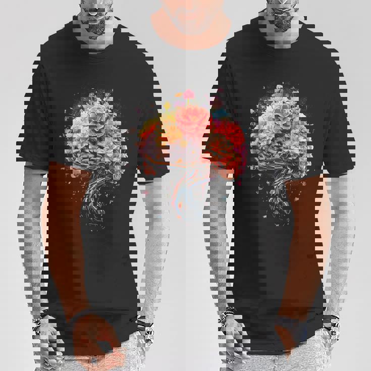 ビンテージ 人体解剖学 脳 カラフル 脳 科学と芸術 Tシャツ 面白い贈り物