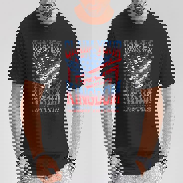 ビンテージアメリカ国旗ドリームクレームユアキングダムの悪夢 Tシャツ 面白い贈り物