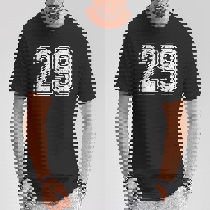 ビンテージスポーツナンバーズ 29 29 Tシャツ 面白い贈り物