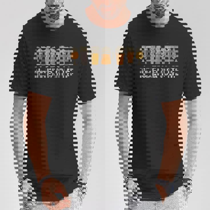 ビール 酒 面白い No Beer No Life 飲み おもしろ 飲み会 のんべえ メンズ ネタ 服 Tシャツ 面白い贈り物