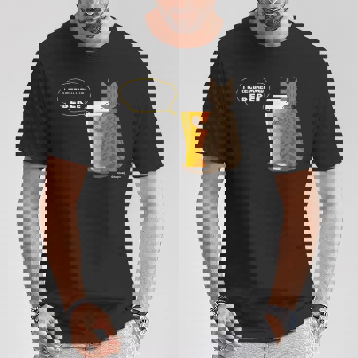 ビールをすすめるねこ2 猫 ビール Cat Beer Tシャツ 面白い贈り物