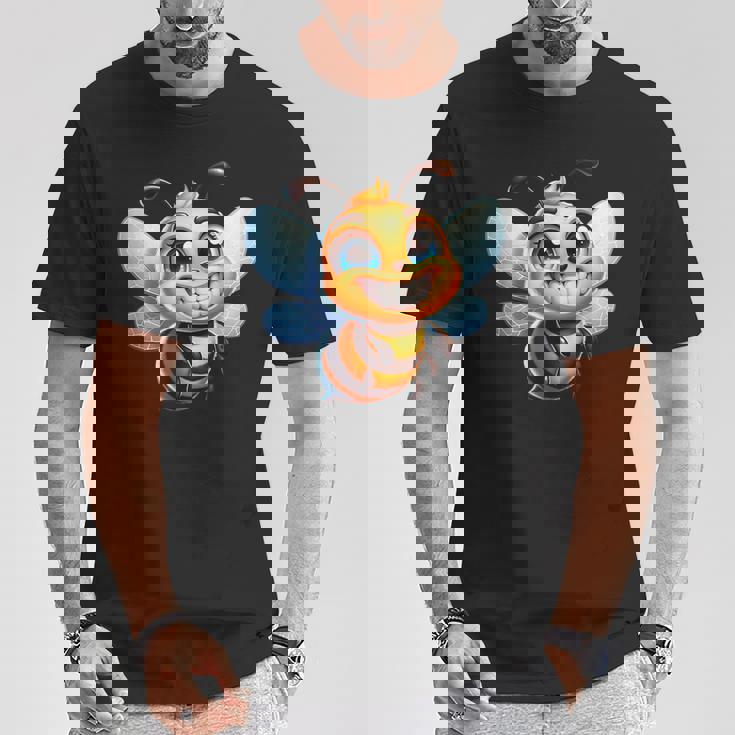 ビー・ハッピー ビッグ・スマイル ビー・ビー・ハッピー Tシャツ 面白い贈り物