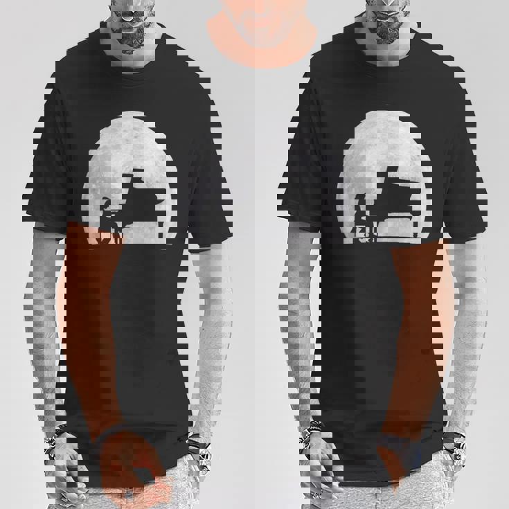 ピアニスト ピアノ奏者 クラシック音楽 ジャズ音楽 満月 趣味 クール ピアノ好き 音楽好き Tシャツ 面白い贈り物