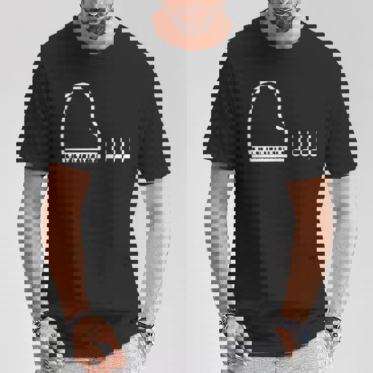 ピアノ 音符 楽譜 音楽 楽器 Tシャツ 面白い贈り物