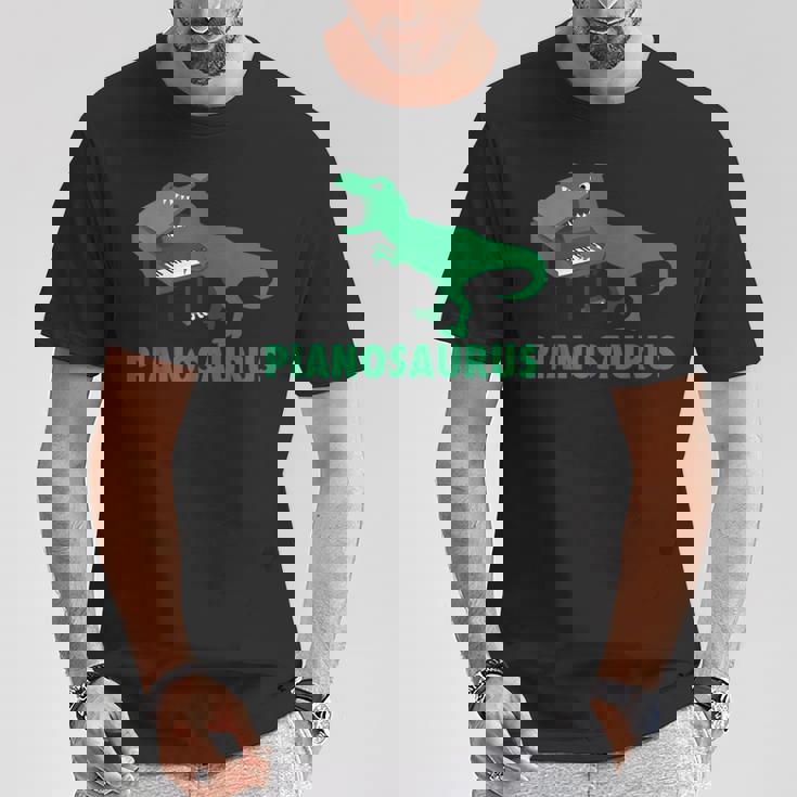 ピアノサウルス ピアノ 恐竜 パーカッション音楽 面白いギフト Tシャツ 面白い贈り物