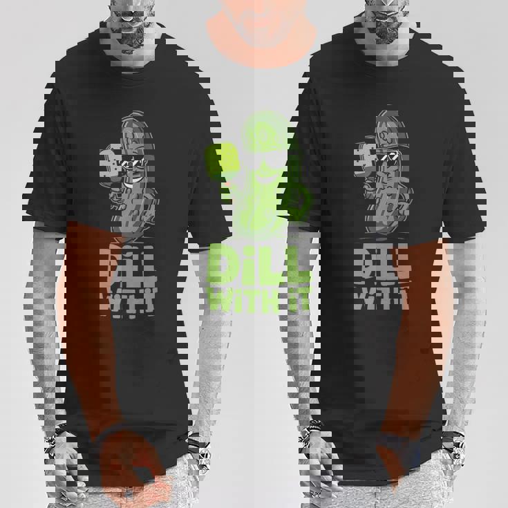 ピクルス ピックルボール キュウリ ベジタリアン ディル With It メンズ レディース Tシャツ 面白い贈り物