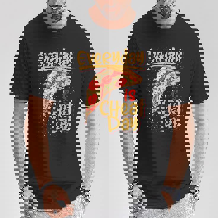 ピザ 美味しい食べ物 恋人 炭酸 不健康なダイエット チートデー Tシャツ 面白い贈り物