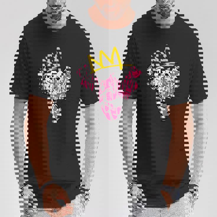 ピンクパンサー 王冠グラフィティアート Tシャツ 面白い贈り物