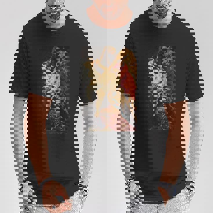 ピーター・ポール・ルーベンスによる「十字架からの降下」絵画 長袖tシャツ Tシャツ 面白い贈り物