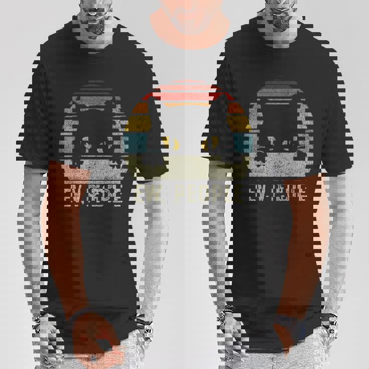 ピープルレトロキャットファンヴィンテージアンチソーシャルイントロバート Tシャツ 面白い贈り物