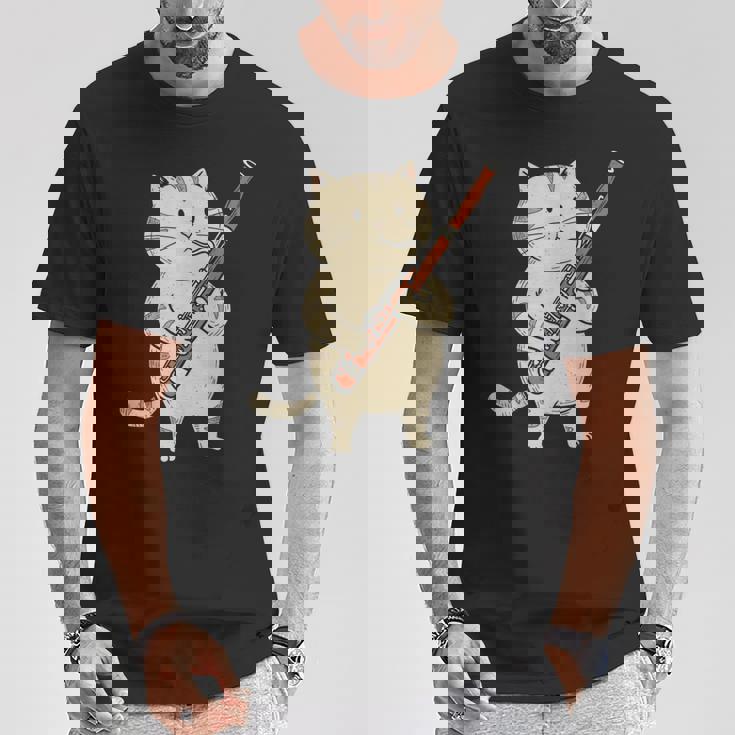 ファゴット猫ミュージシャン レトロ キュート バンド オーケストラ Tシャツ 面白い贈り物