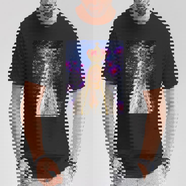 ファティマの聖母、聖母マリア、聖母、聖マリア Tシャツ 面白い贈り物