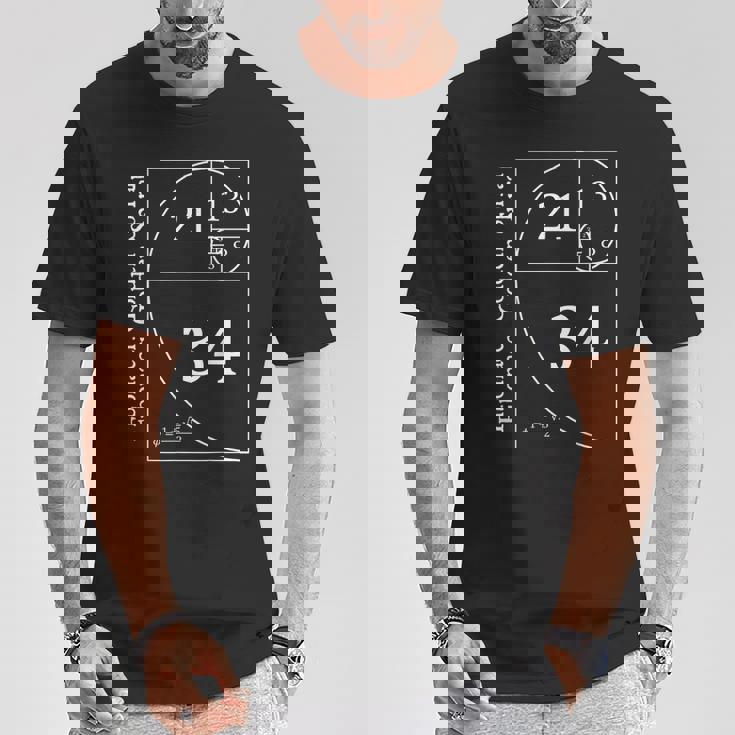 ファニー フィボナッチ ゴールド スパイラル オタク 数学教師 ギフト Tシャツ 面白い贈り物