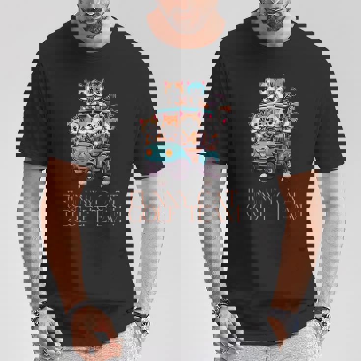 ファニーキャットゴルフチーム アニメ Tシャツ 面白い贈り物