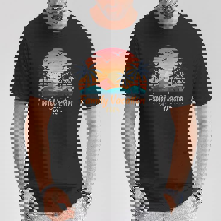 ファミリーバケーション 2024 家族同窓会 サマービーチ お揃い Tシャツ 面白い贈り物
