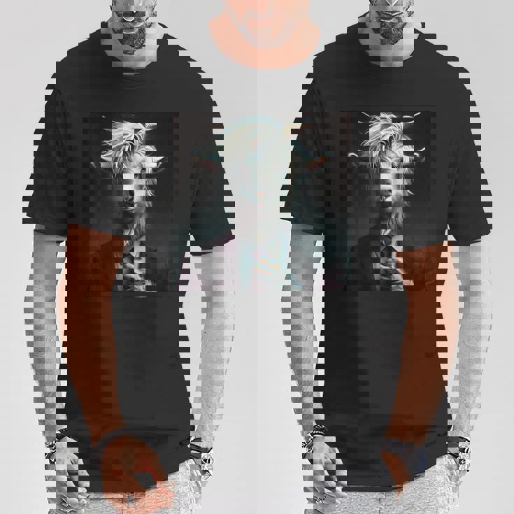 ファンタジー かわいい 白 ヤギ スーツ Tシャツ 面白い贈り物