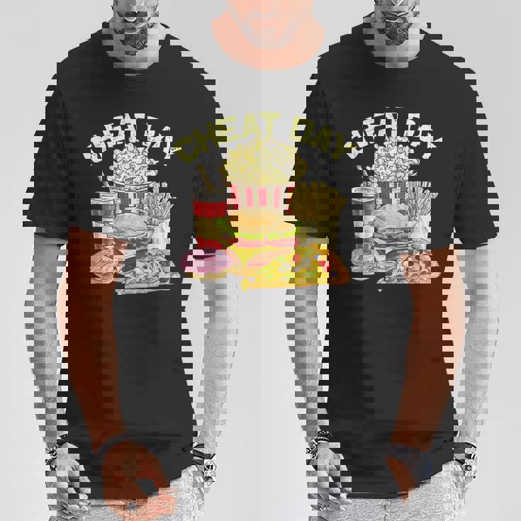 ファーストフード バーガー ピザ ドーナツ フィットネス ギフト スガロの日 Tシャツ 面白い贈り物