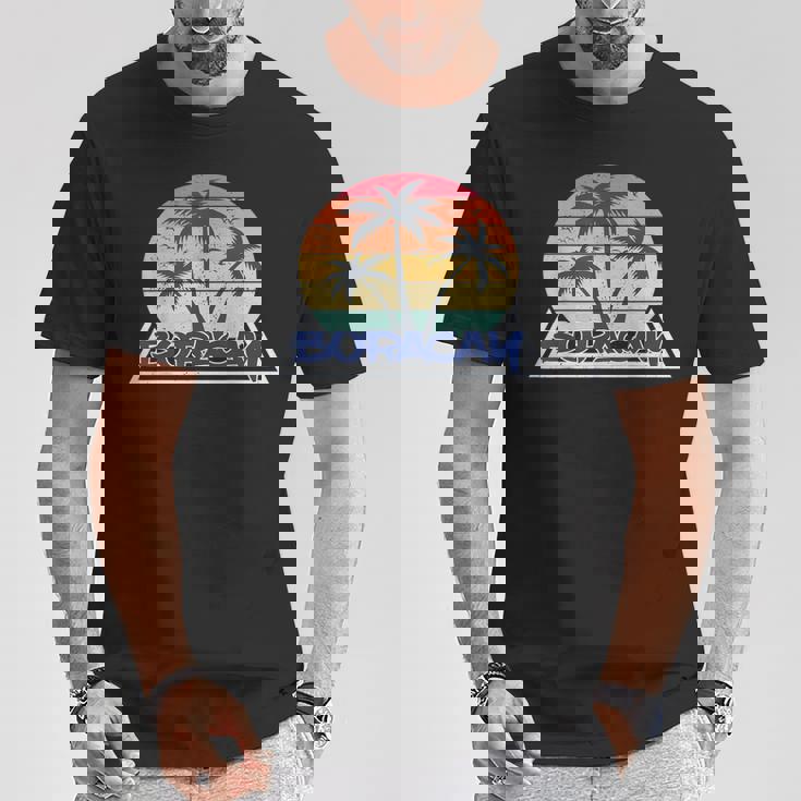 フィリピン ボラカイ島 旅行 カクテル 休暇 ビーチ 波 夏 ヤシの木 マニラ首都圏 パラワン州 セブ島 ボホール州 Tシャツ 面白い贈り物