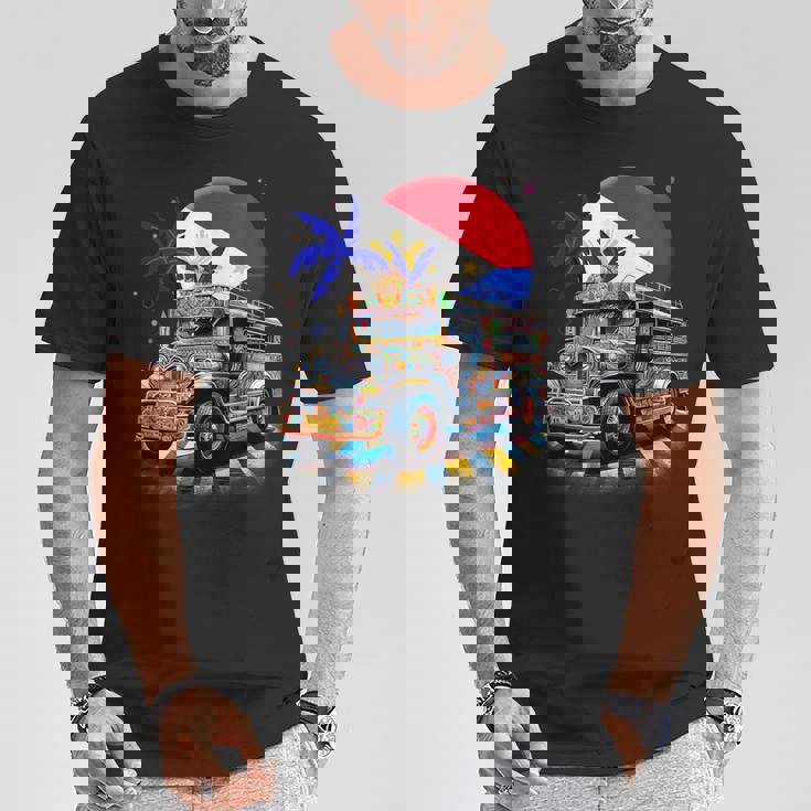 フィリピン 国旗 誇り フィリピン フィリピン ジープニー Tシャツ 面白い贈り物