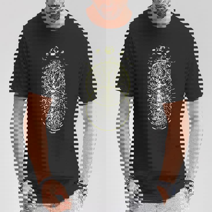 フェイズオブザムーン 生命の樹サークル Tシャツ 面白い贈り物