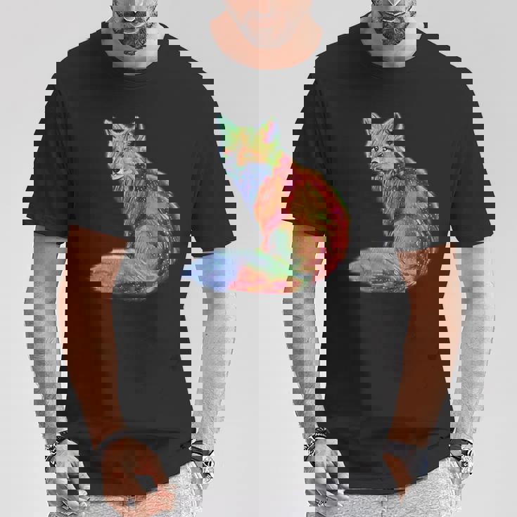 フォックス 賢いキツネ 森の動物たち Tシャツ 面白い贈り物