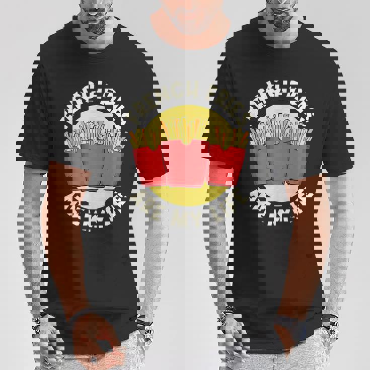 フライドポテト フライドポテトは私の人生 フライドポテト Tシャツ 面白い贈り物