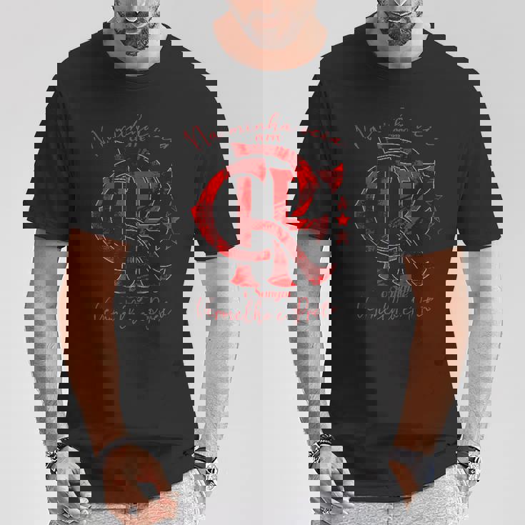 フラメンゴtシャツ赤と黒の Tシャツ 面白い贈り物