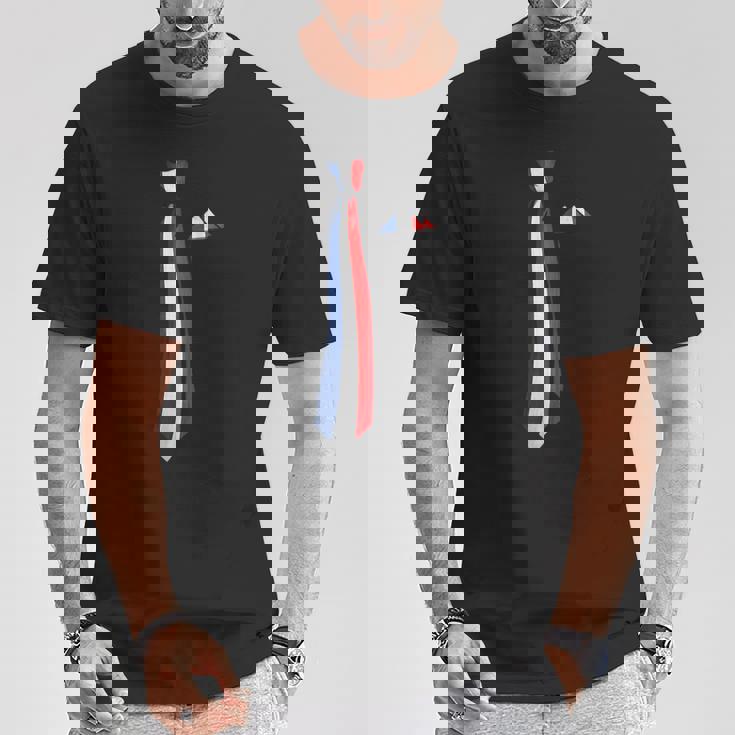 フランス国旗 偽物 ネクタイ Tシャツ 面白い贈り物