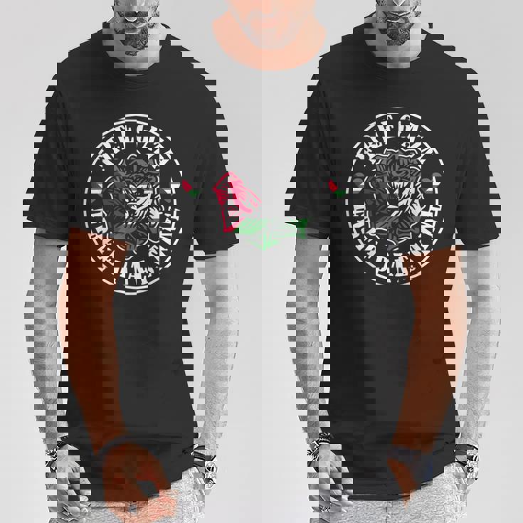 フリーガザフリーパレスチナフリーパレスチナ Tシャツ 面白い贈り物