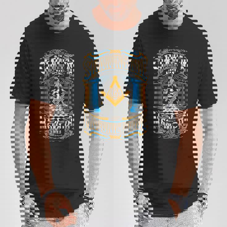 フリーメーソンのシンボル「フリーメーソンのプライドの光を共有する」S&C Tシャツ 面白い贈り物