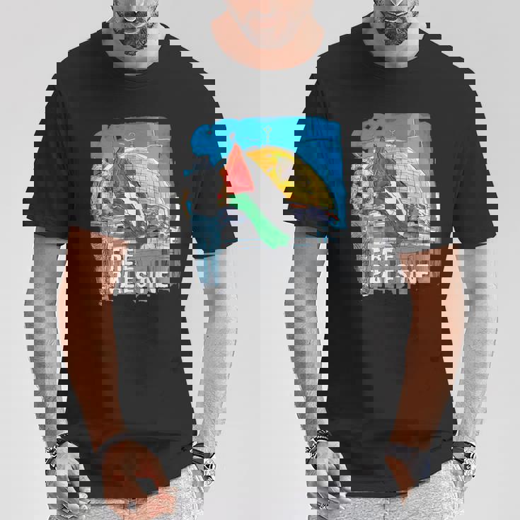 フリー・パレスチナ セーブ・ガザ Tシャツ 面白い贈り物