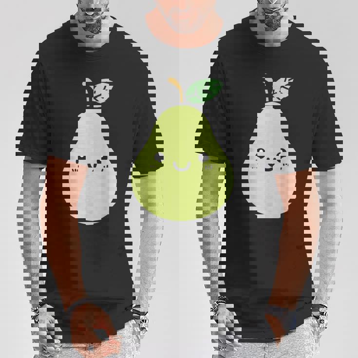 フルーツ 梨 小さなミニマリストのシンプルな梨 Tシャツ 面白い贈り物