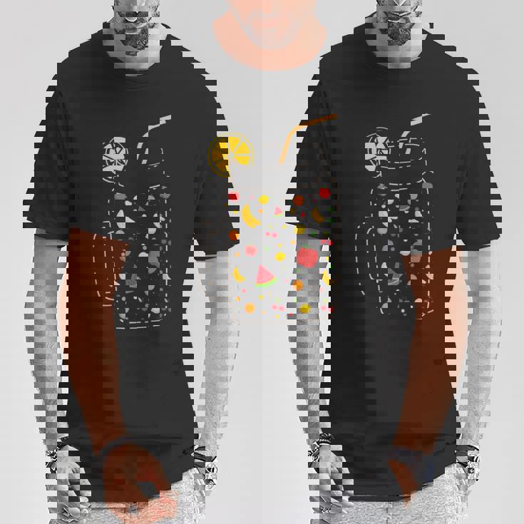 フルーツスムージー、健康的な食事、フルーツジュース、夏 Tシャツ 面白い贈り物