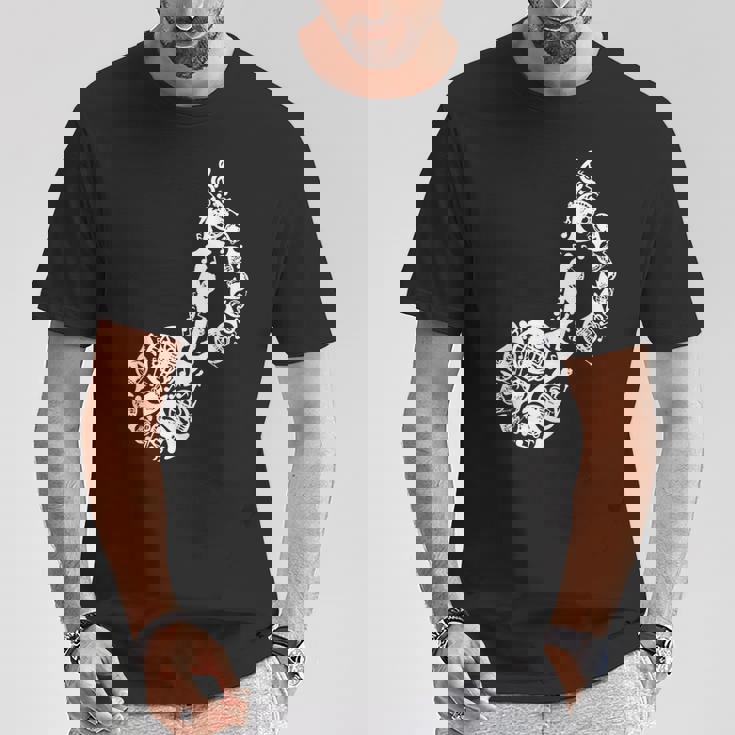 フレンチホルンのドローイング Tシャツ 面白い贈り物