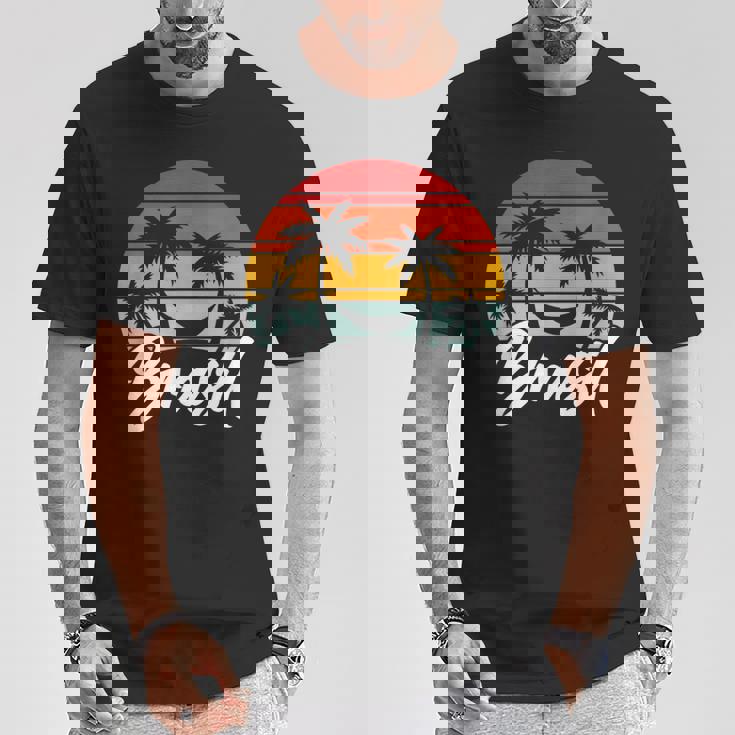 ブラジル ヴィンテージ バケーション ビーチ 海 夏 ブラジル Tシャツ 面白い贈り物