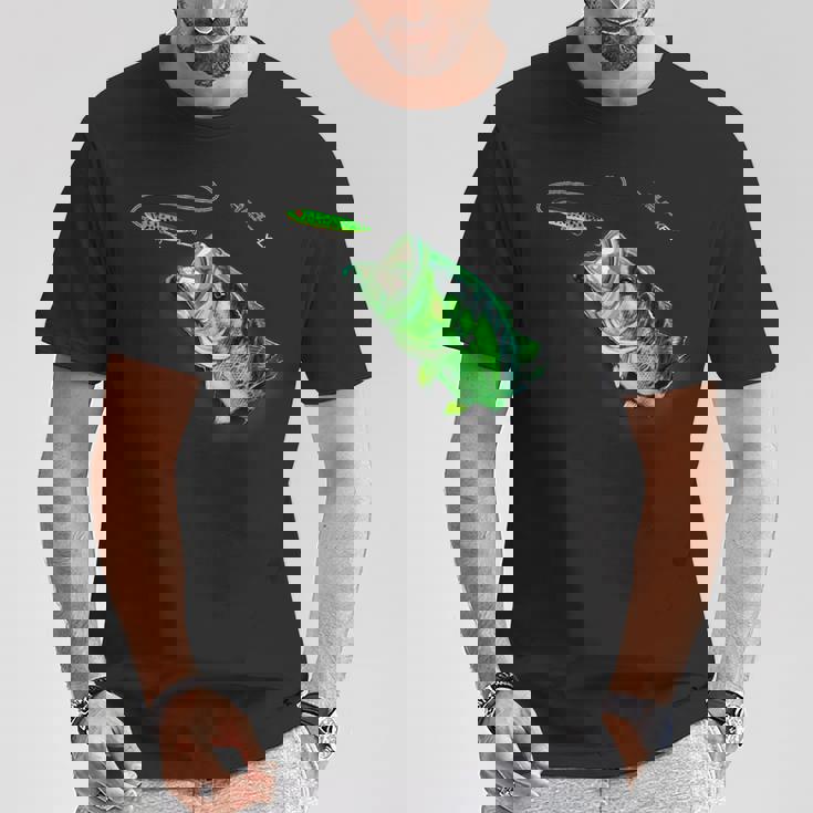 ブラックフライのトップウォータースプークを備えた新しいバスフィッシングシャツ Tシャツ 面白い贈り物