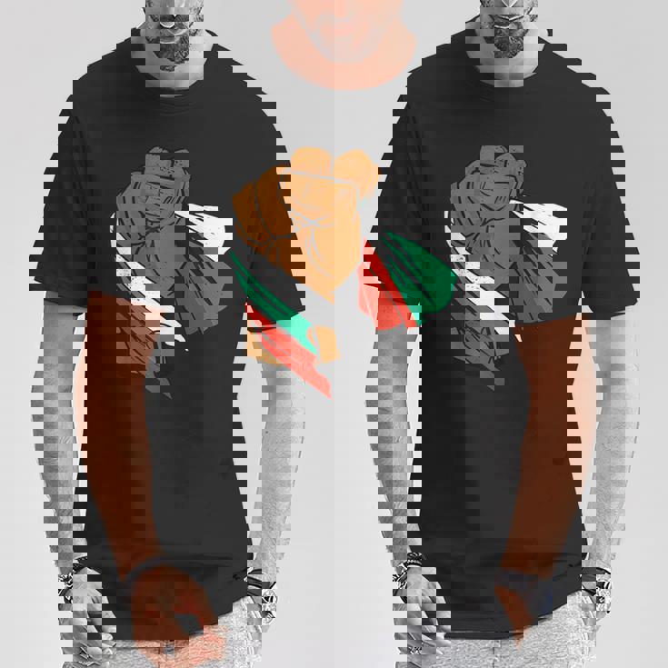 ブルガリア 国旗 パワーハンドフィスト ブルガリアルーツ ブルガリアプライド Tシャツ 面白い贈り物