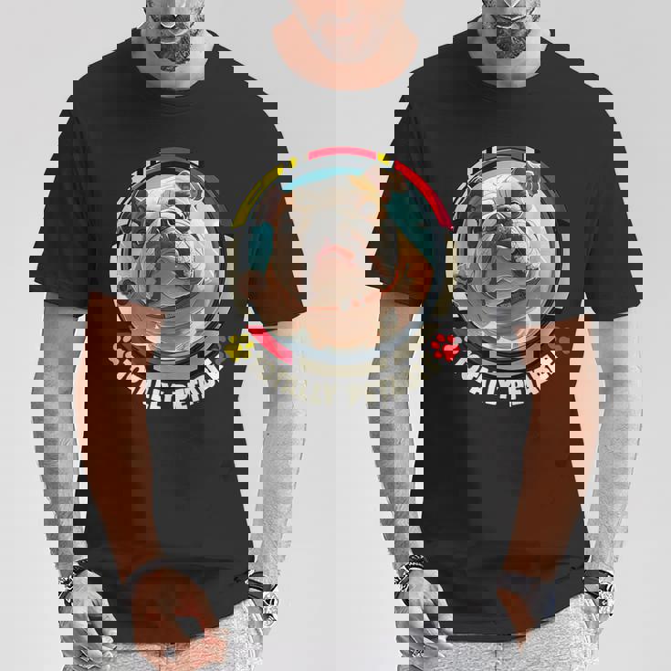 ブルドッグの飼い主 漫画で見る愛玩用ブルドッグ Tシャツ 面白い贈り物