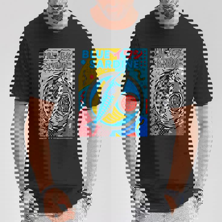 ブルーイワシ 和風メンフィススタイル Tシャツ 面白い贈り物